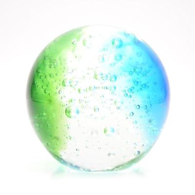 Hand Blown Art Glass Orb Paperweight