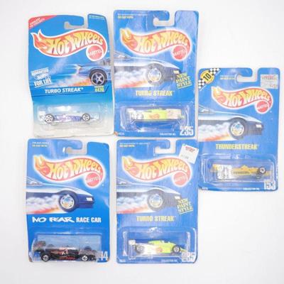 Lot of 5 Vintage Mattel Open-Wheel Racer Hot Wheels - Unopened