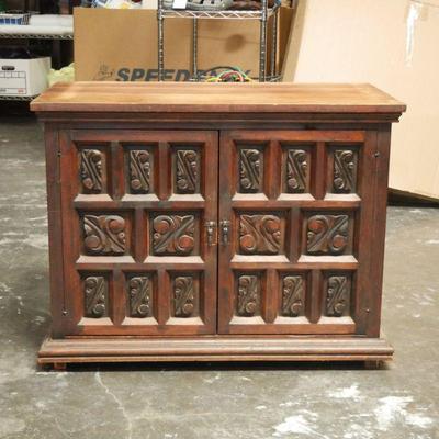 Rustic Cabinet w/Carved Doors