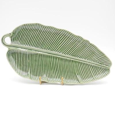 Cost Plus Green Ceramic Leaf Dish