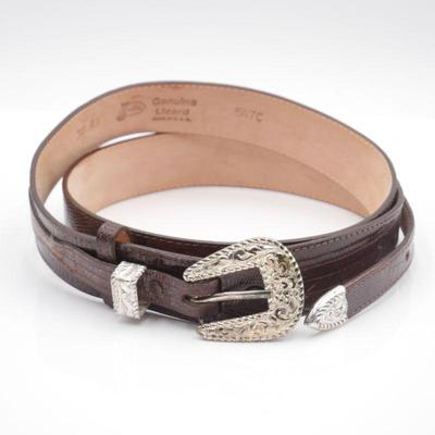 Justin Genuine Lizard Belt Size Men's Size 38