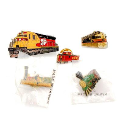 Lot of 5 Metal Train Pins