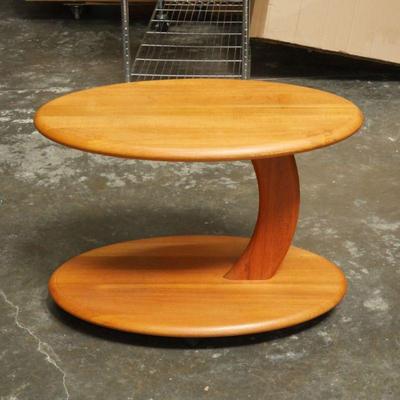 Teak Mobile Side Table