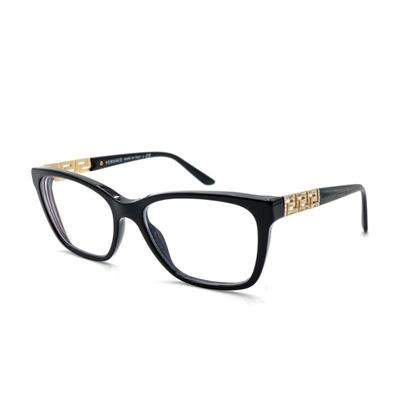 Versace Eyeglasses Mod. 3192-B GB1 Gloss Black, Gold, Rhinestone Frame
