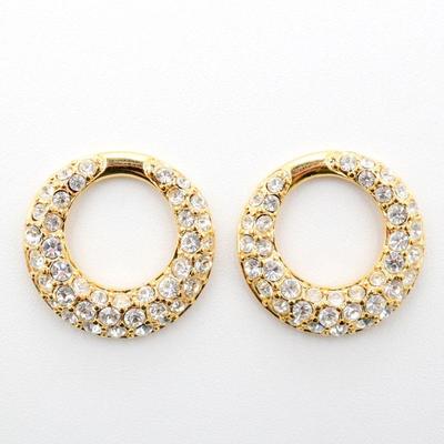 Nolan Miller Rhinestone Studded Interchangeable Hoops for Clip-On Earrings