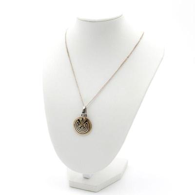 Maze Labyrinth Charm Necklace