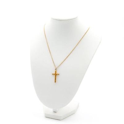 Etched Cross Necklace
