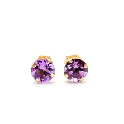 2 Pairs of Amethyst Earrings (with one 14K Gold Pair)