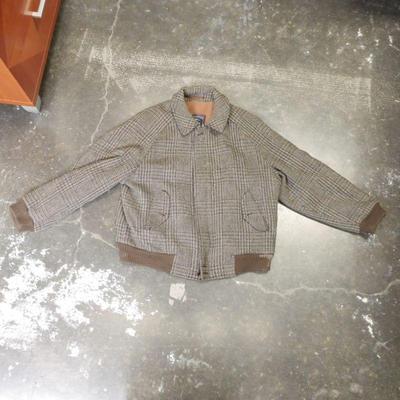 Vintage Burberry 100% Wool Zip-Up Jacket Size XL