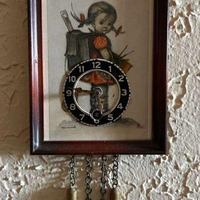 Ha152v vintage hummel miniature wall clock