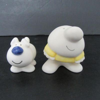 Vintage 1979 Universal Press Syndicate Ziggy & Fuzz Salt & Pepper Shakers