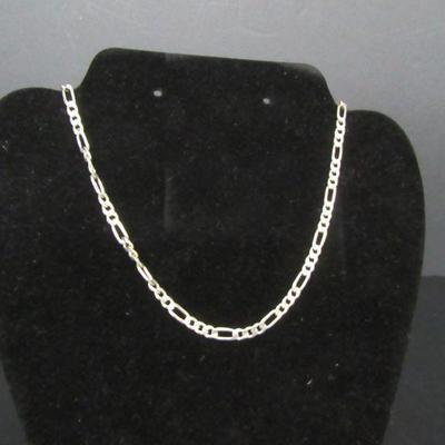 Sterling 16½" 4mm Figaro Chain with Spring Ring Clasp - TW 12.8g
