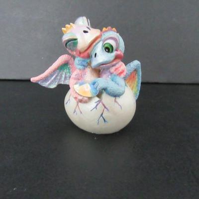 Vintage Franklin Mint Limited Edition Baby Mood Dragon "Comfy & Cozy"