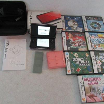 Nintendo DS Lite Game Console with Case & Games