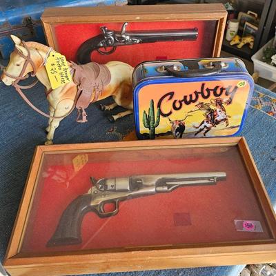 Guns are decanters...not real. 1 still for sale