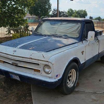 Vintage 1967 Chevy C10 pickup truck..bidding only at estate sale.  Highest bidder will be notified after sale is complete. More photos at...