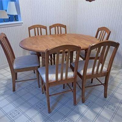 Solid Wood Draw Leaf Dining Set .jpg