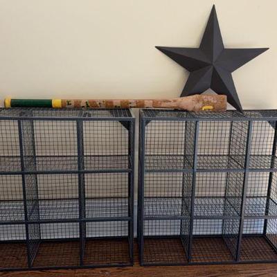 2 CB2 Woe Shelves, Metal Star And Baylor Sport Stick
