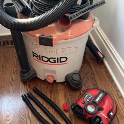 Rigid Shop Vac, Black N Decker Air Station
