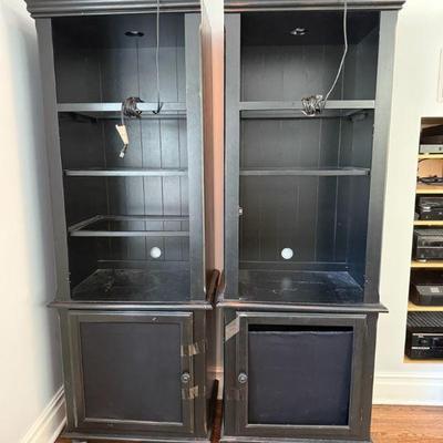 Matching Hutches- Missing One Shelf- 5 Glass Shelves Included
