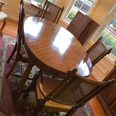 $395 dining table & 4 chairs with 2-18