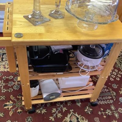 $58 kitchen cart on casters 32"H 27"x 20"
