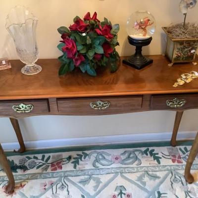 $75 foyer/sofa table, 3 drawers, 30"H 48"W 16"depth