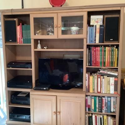 $75 bookcase/cabinet 75"H 72"W 20"depth