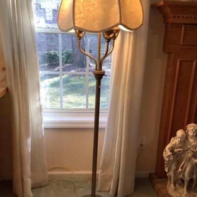 Sold $48 heavy metal floor lamp 65"H 21"diameter 