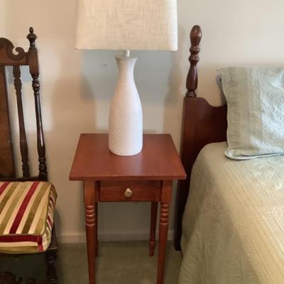 $50 pair white lamps 27"H 