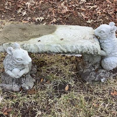 $199 concrete bench in 3 pieces, roughly 4' in length