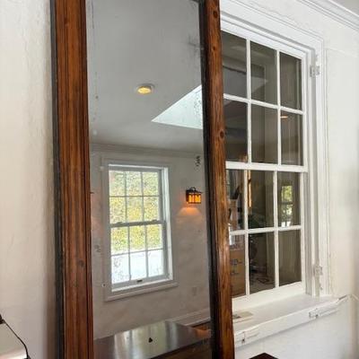 Reclaimed door mirror 98”h x 31’w x 3’d
