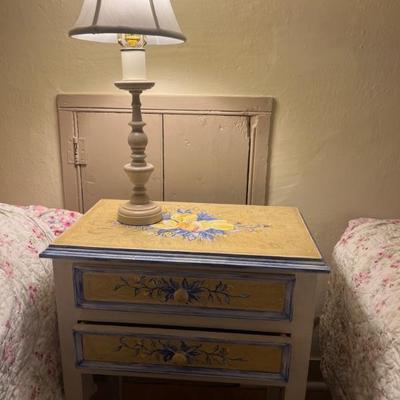Hand painted bedside table 24 x 14 x 27