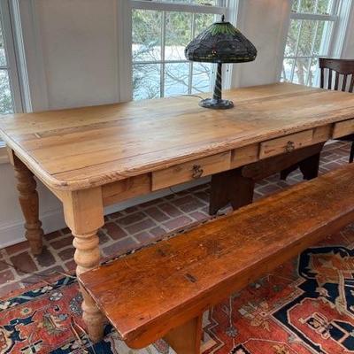 Pine table 94 x 38 x 30h