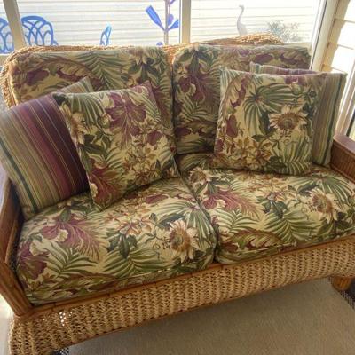 Rattan Loveseat (2 of these)