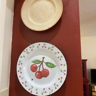 Enamel Cherry Plate