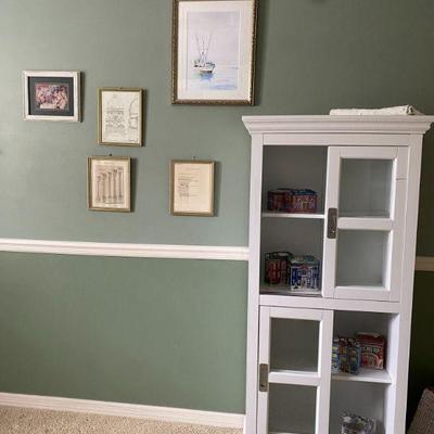White Cabinet with slding doors