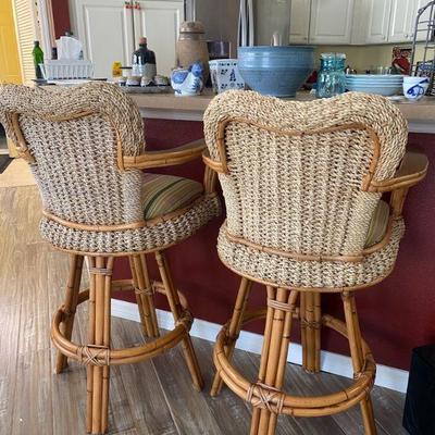 Rattan Wicker Bar Stools
