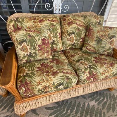 Rattan Loveseat
