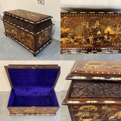Inlayed wedding chest