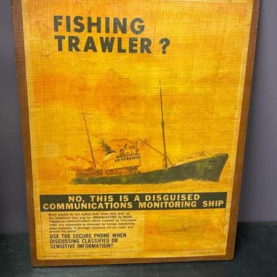 WOOD SIGN/POSTER - WARTIME