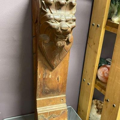 VINTAGE WOOD CARVED WALL SCONCE