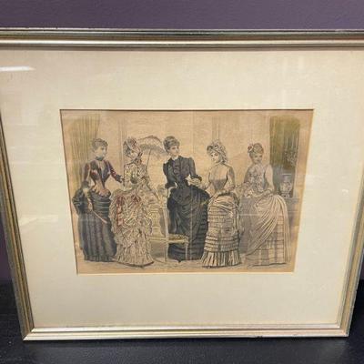 LATEST PARIS FASHIONS - PETERSONS 1880 FRAMED