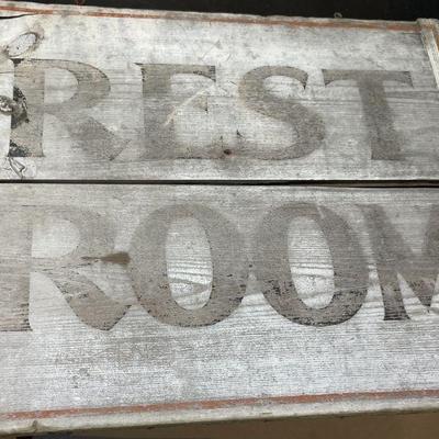 OLD REST ROOM SIGN