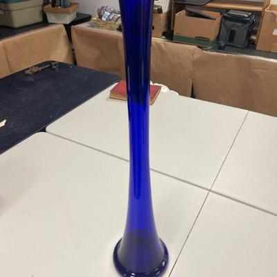 TALL BLUE VASE