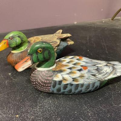 WOOD PAINTED DUCKS