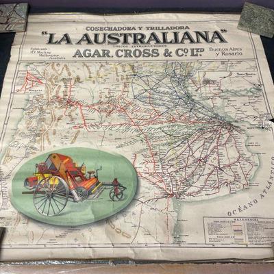VINTAGE MCKAY SUNSHINE STRIPPER RAILWAY MAP