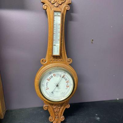 WOOD BAROMETER