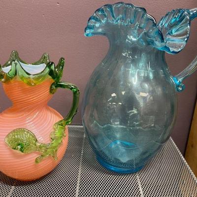 FOSTORIA/ART GLASS PITCHERS