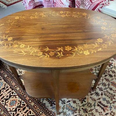 OVAL INLAID TABLE